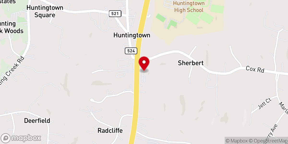 Map showing location of Life Church Calvert