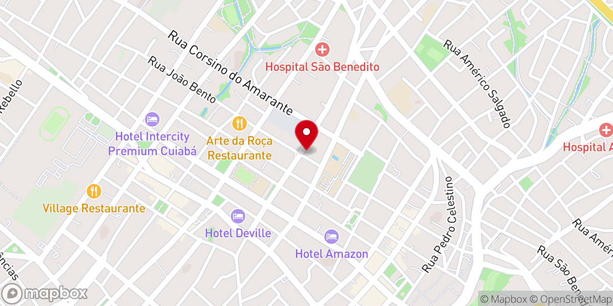Map showing location of Primeira Igreja Batista de Cuiabá