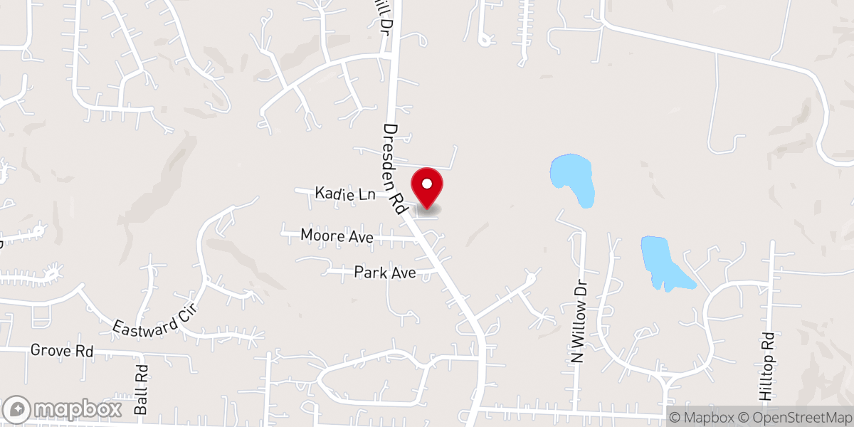 Map showing location of Dresden Road Baptist Church