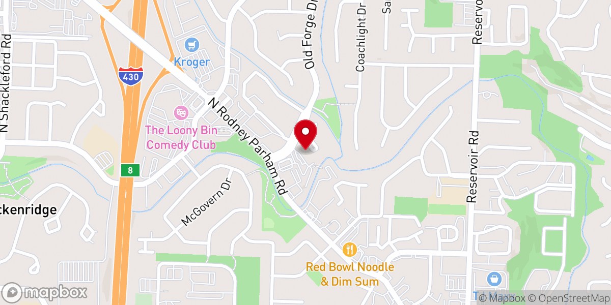 Map showing location of Little Rock First Church of the Nazarene