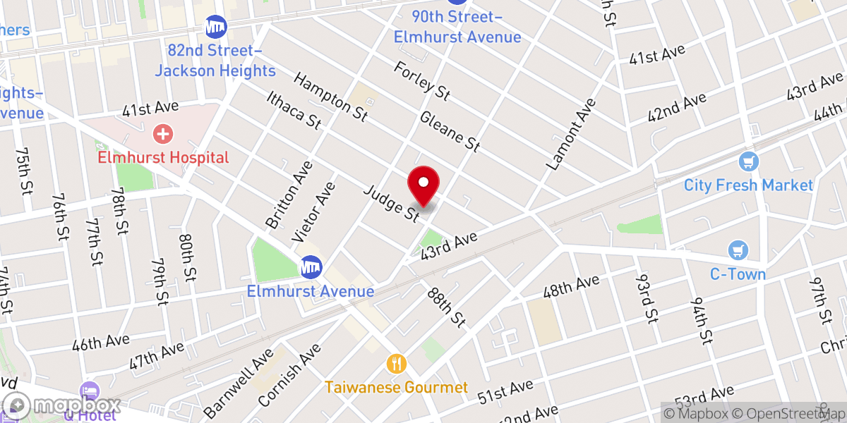 Map showing location of Cornerstone Church NYC