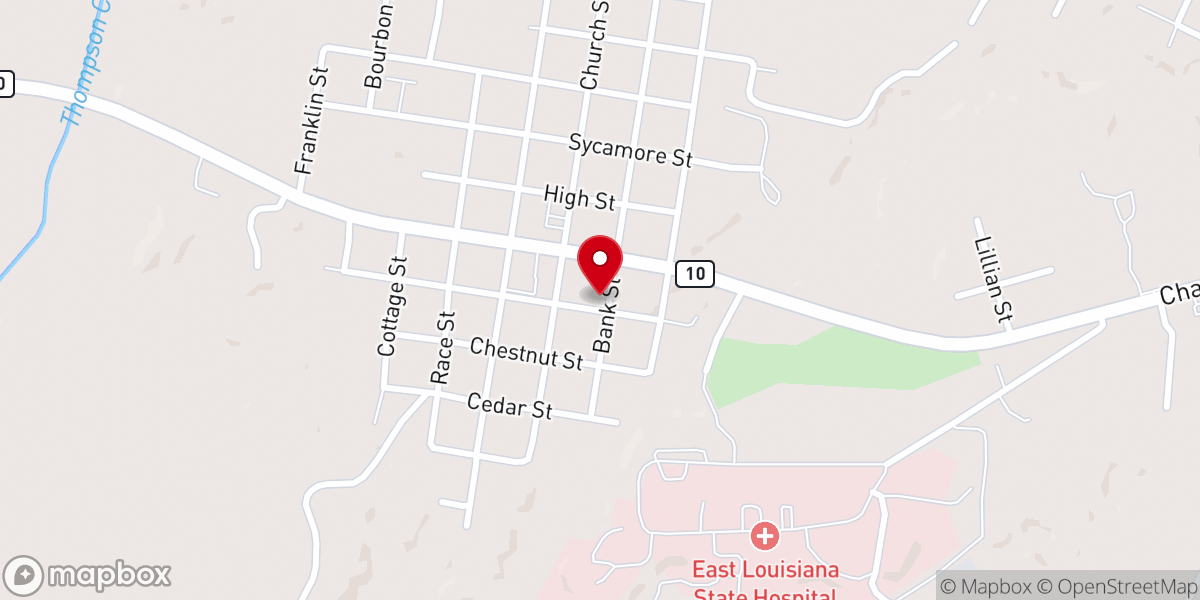Map showing location of Jackson Presbyterian Church
