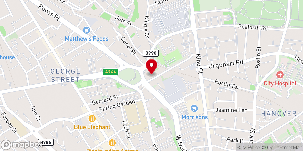 Map showing location of Winners Chapel International Aberdeen