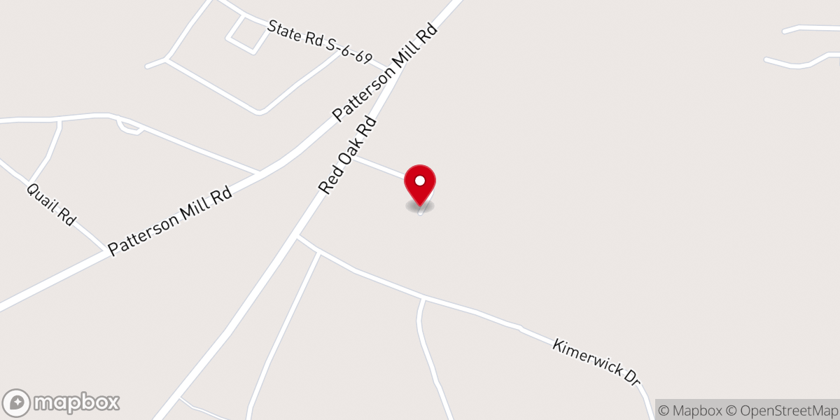 Map showing location of Red Branch Baptist Church