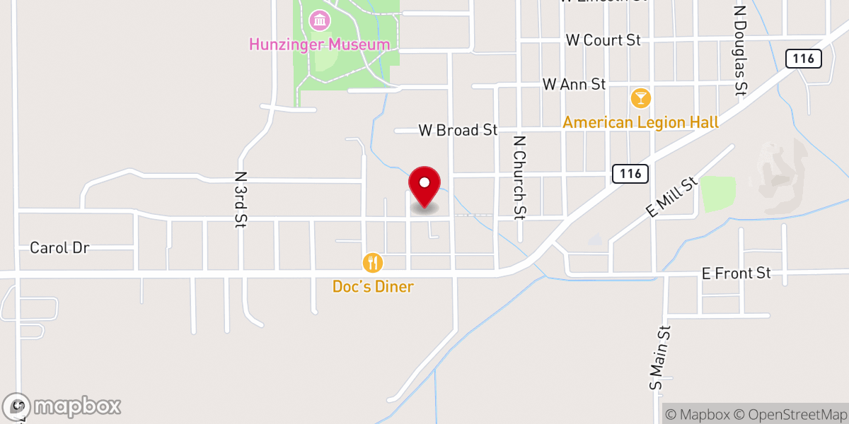 Map showing location of St Joseph's Catholic Church