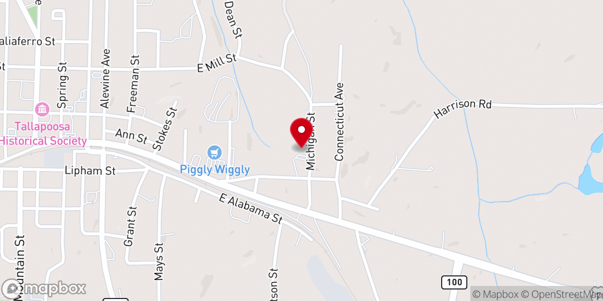 Map showing location of Rehoboth Christian Center