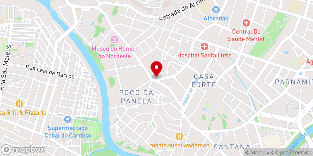 Map showing location of Igreja Batista Em Casa Forte