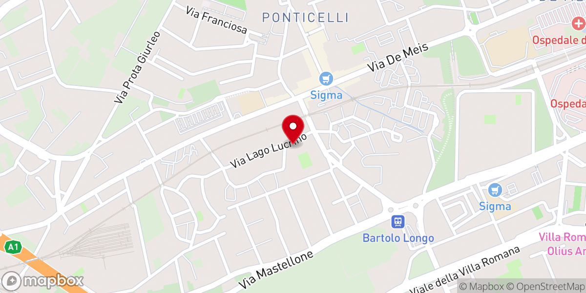 Map showing location of Chiesa della Madonna di Lourdes