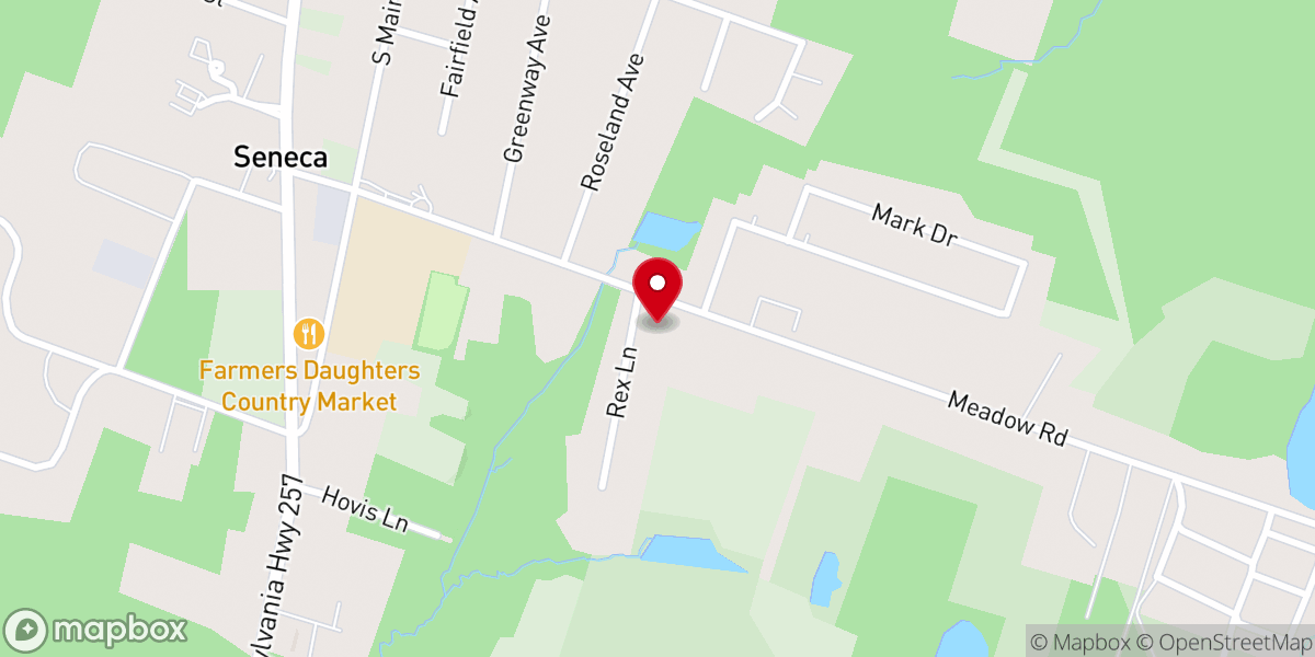 Map showing location of Seneca Seventh-Day Adventist Church