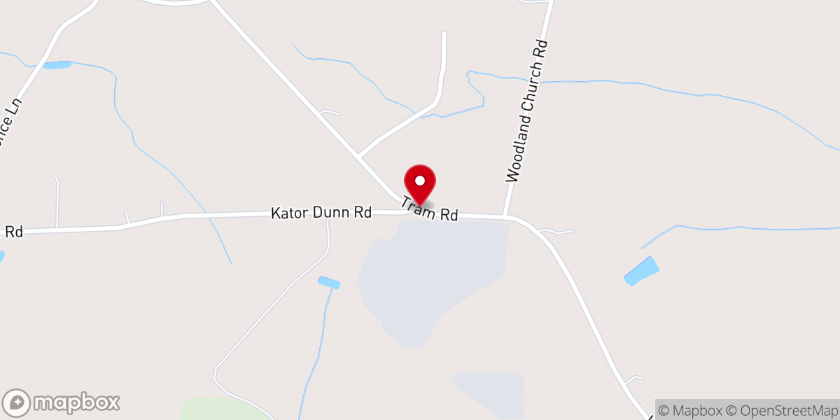 Map showing location of Woodland United Methodist Church