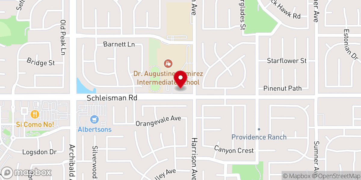 Map showing location of Calvary Chapel Eastvale