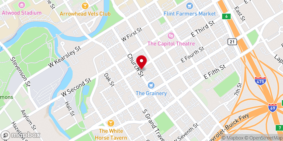 Map showing location of Venture Team