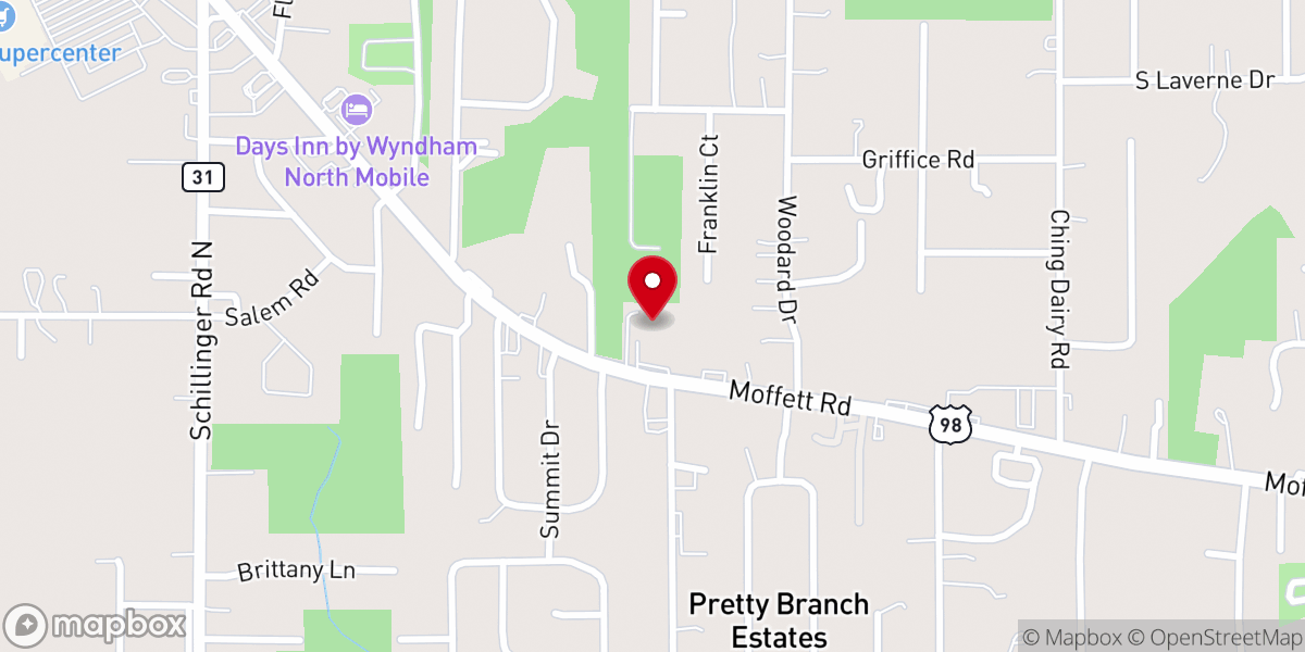Map showing location of Crawford Chapel Global Methodist Church