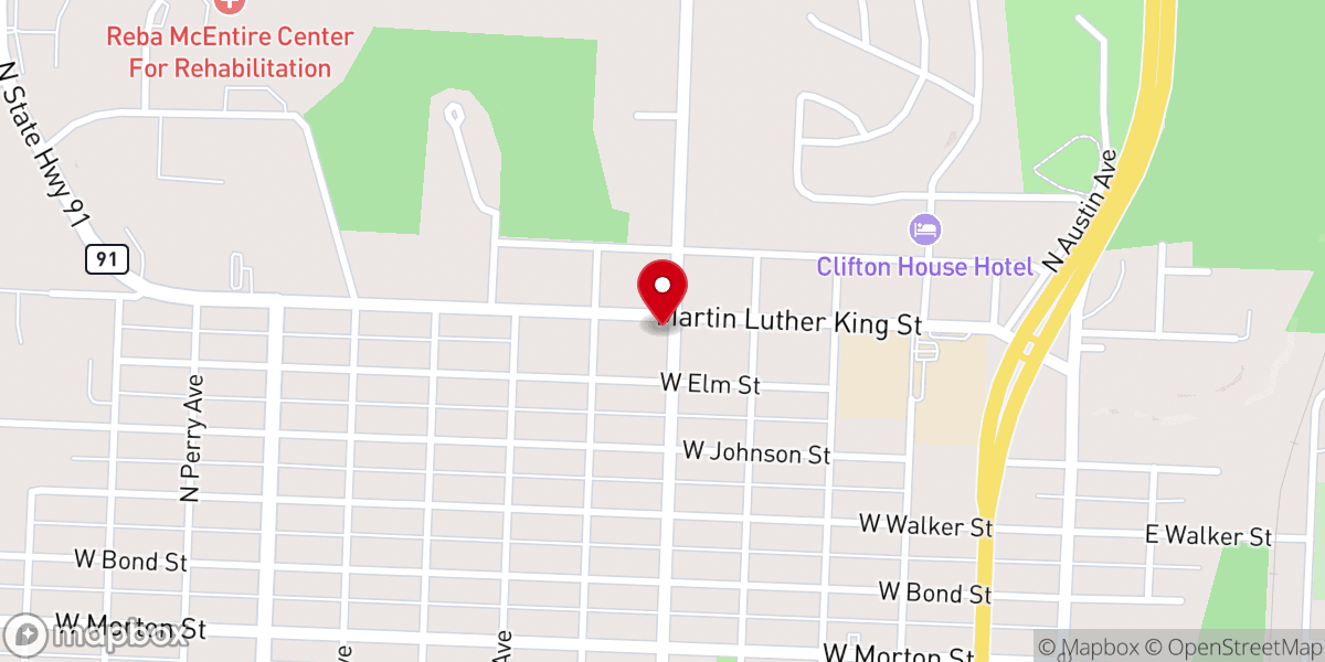 Map showing location of Martin Luther King Street Church of Christ