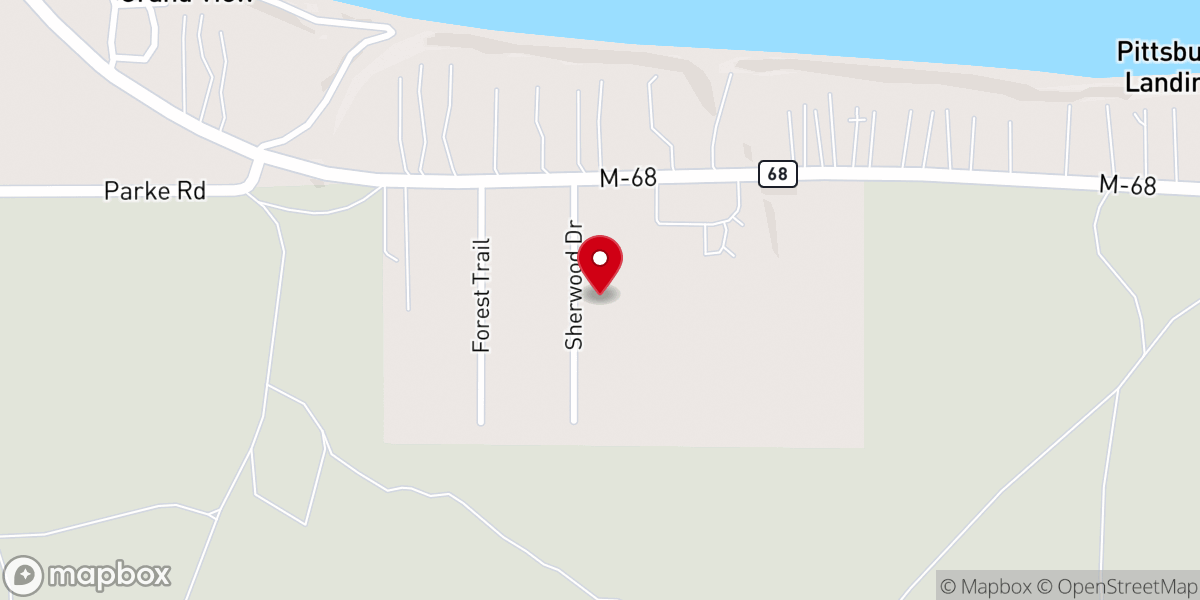 Map showing location of Northern Michigan Exorcist