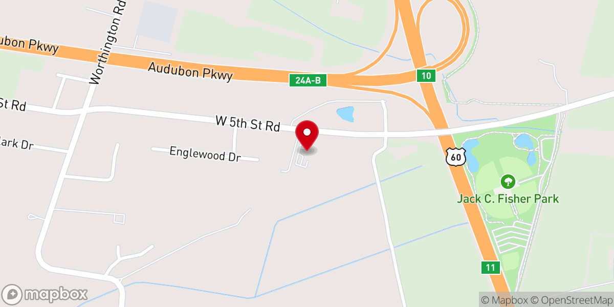 Map showing location of First Free Will Baptist Church