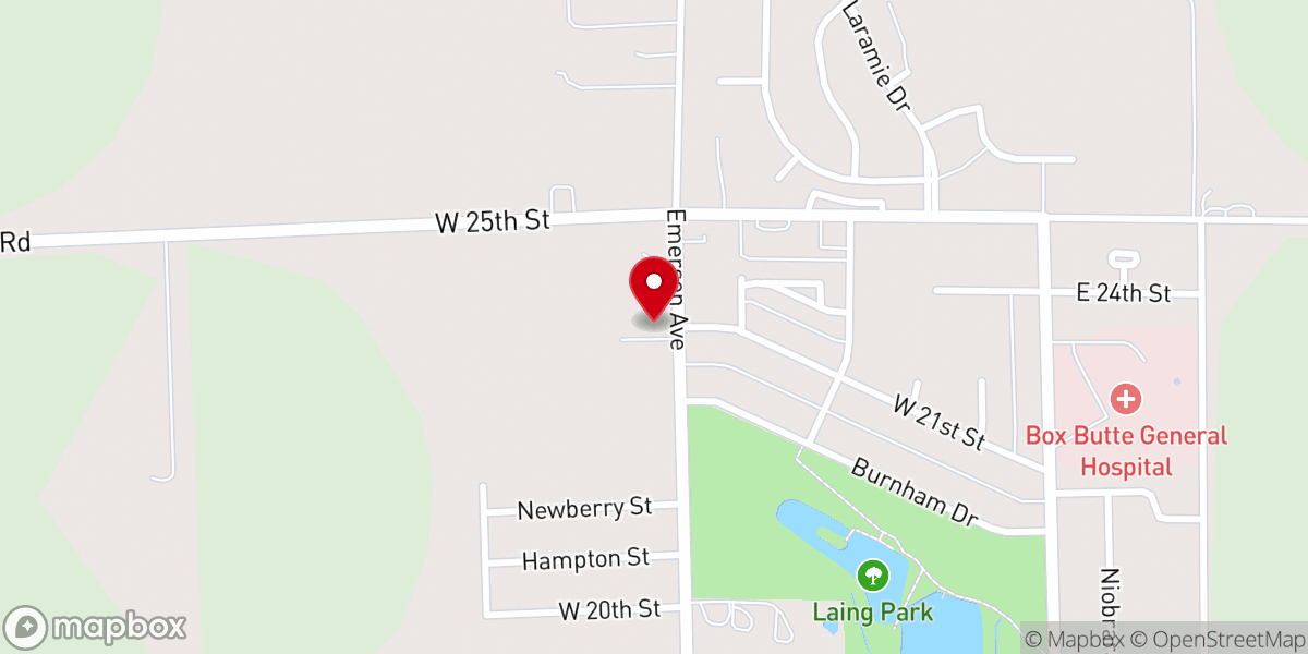 Map showing location of St John's Lutheran Church