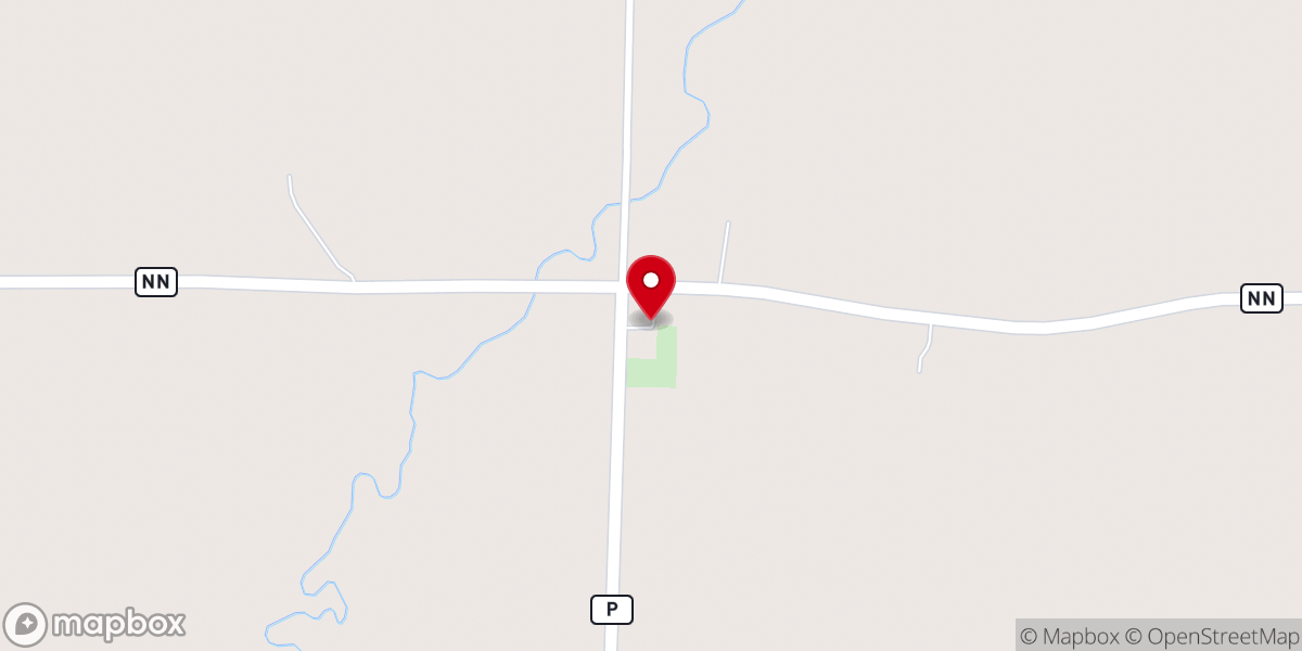 Map showing location of New Hope United Methodist Church
