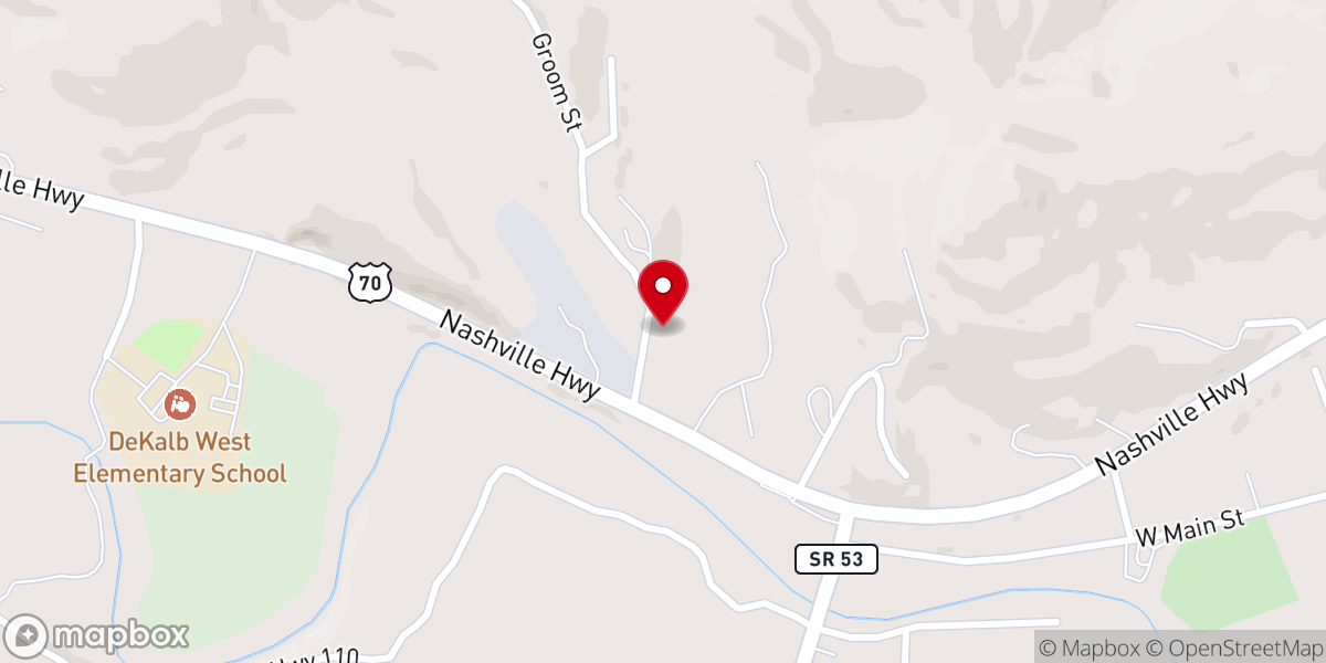 Map showing location of Salem Baptist Association