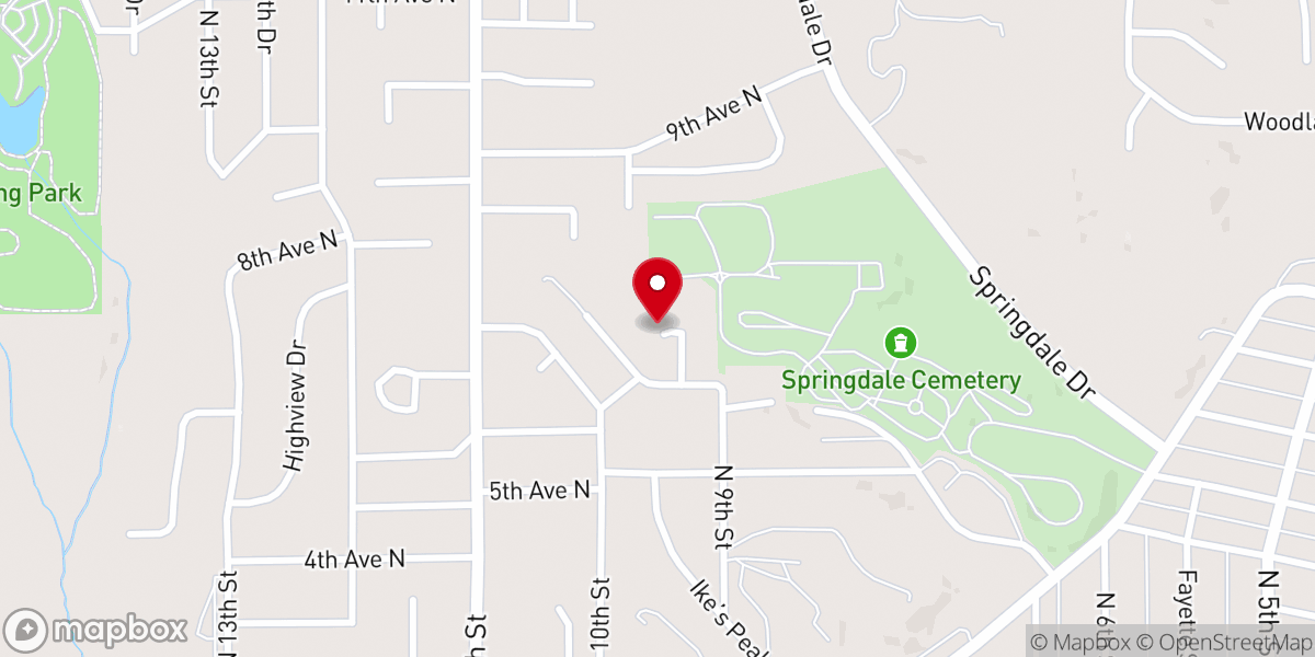 Map showing location of Victory Center Ministries Inc