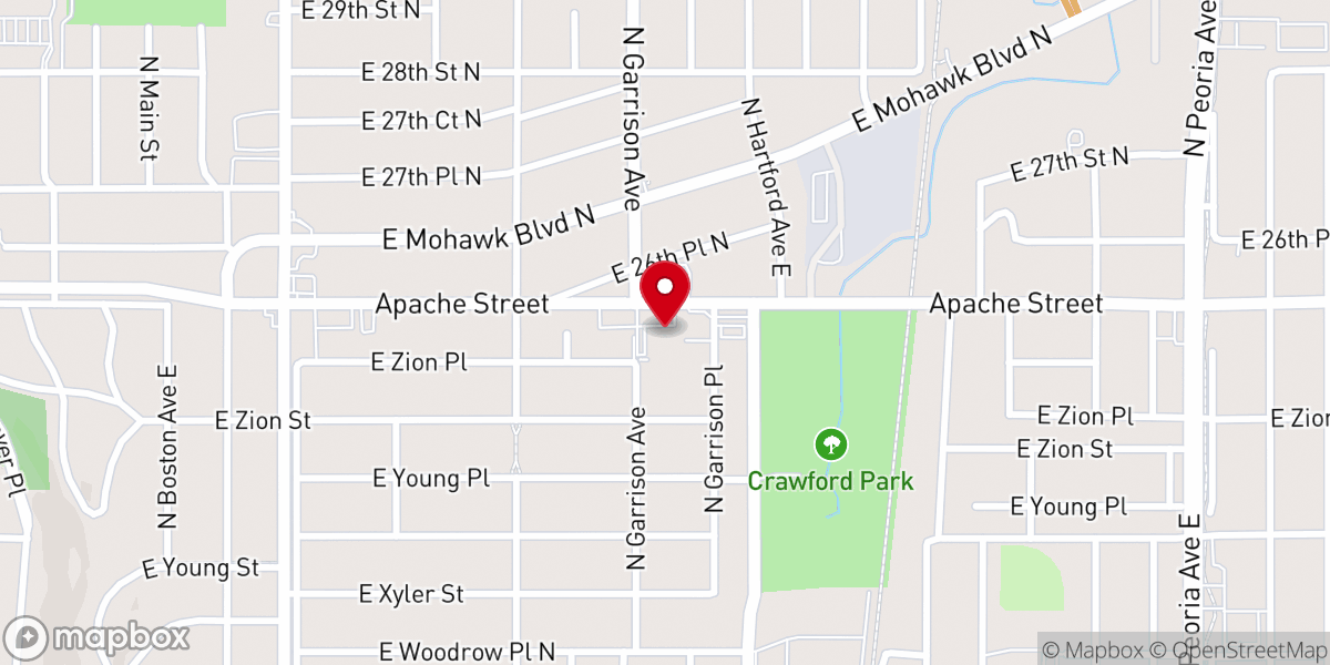 Map showing location of Praise Center Family Church