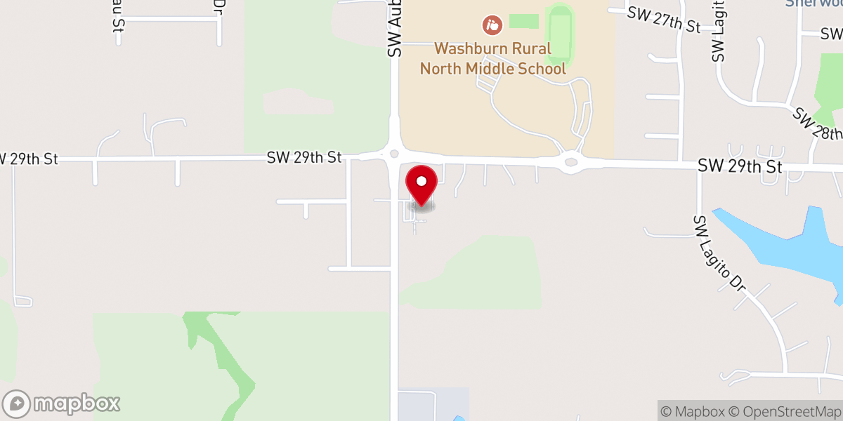 Map showing location of Western Hills Church
