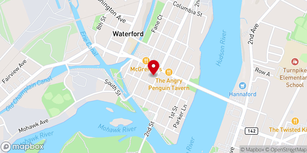 Map showing location of Grace Episcopal Church