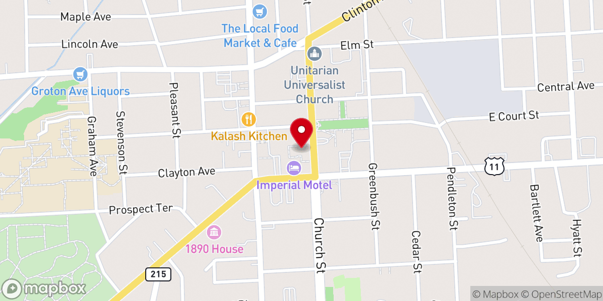 Map showing location of Cortland Housing Authority