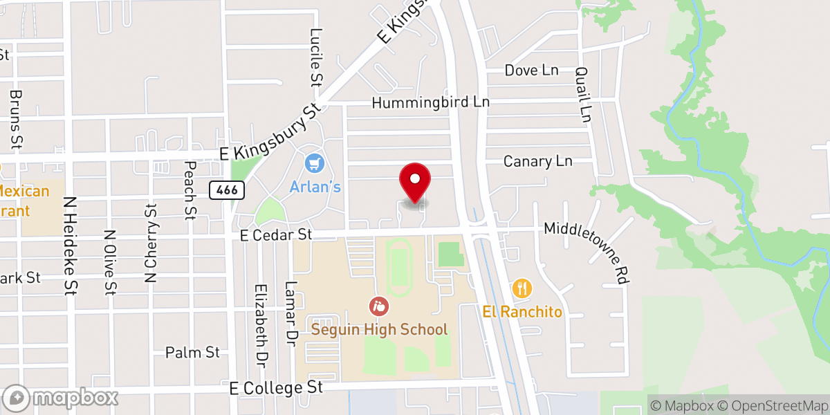 Map showing location of Faith Lutheran Church