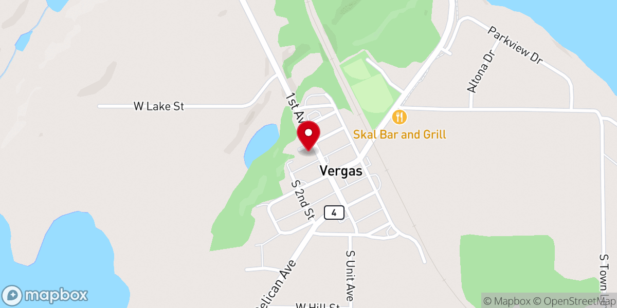Map showing location of Lakes Area Word Fellowship