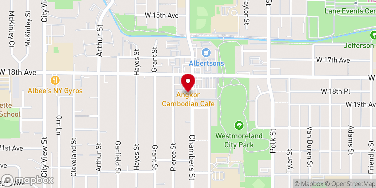 Map showing location of Westside Christian Church