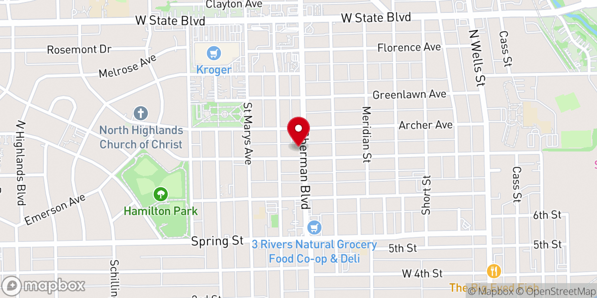 Map showing location of New Life Fellowship