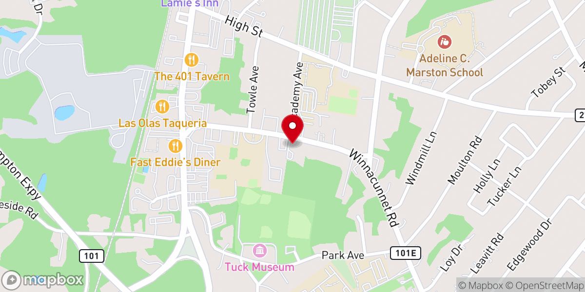 Map showing location of First Congregational Church of Hampton