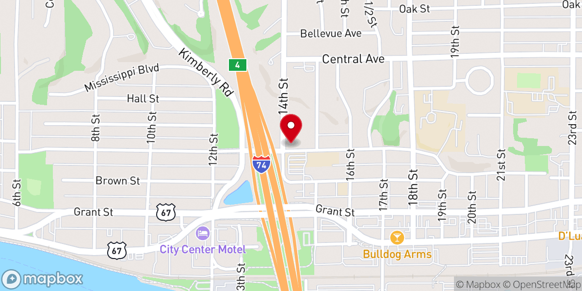 Map showing location of Our Lady of Lourdes Church Office
