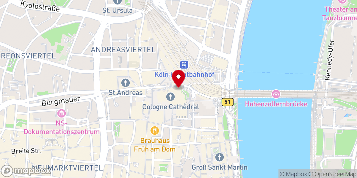 Map showing location of Domschatzkammer