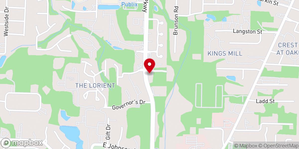 Map showing location of Pensacola Korean Presbyterian Church