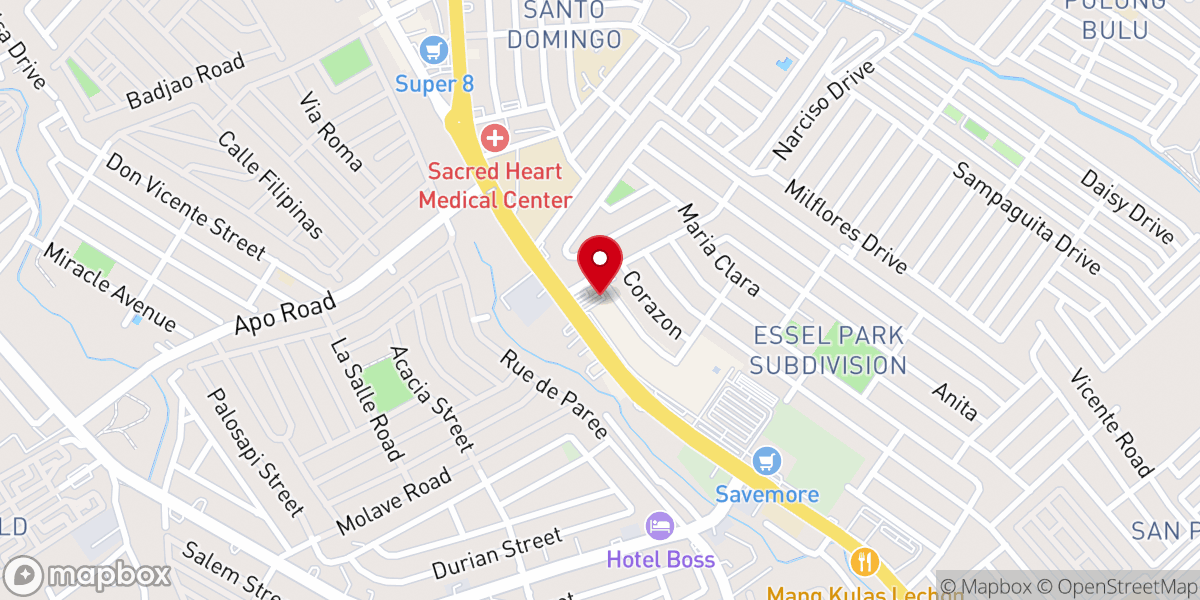 Map showing location of Victory Angeles