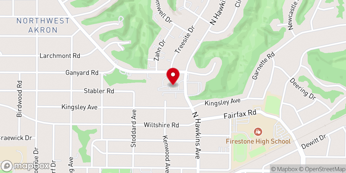 Map showing location of Christ Woodland United Methodist Church