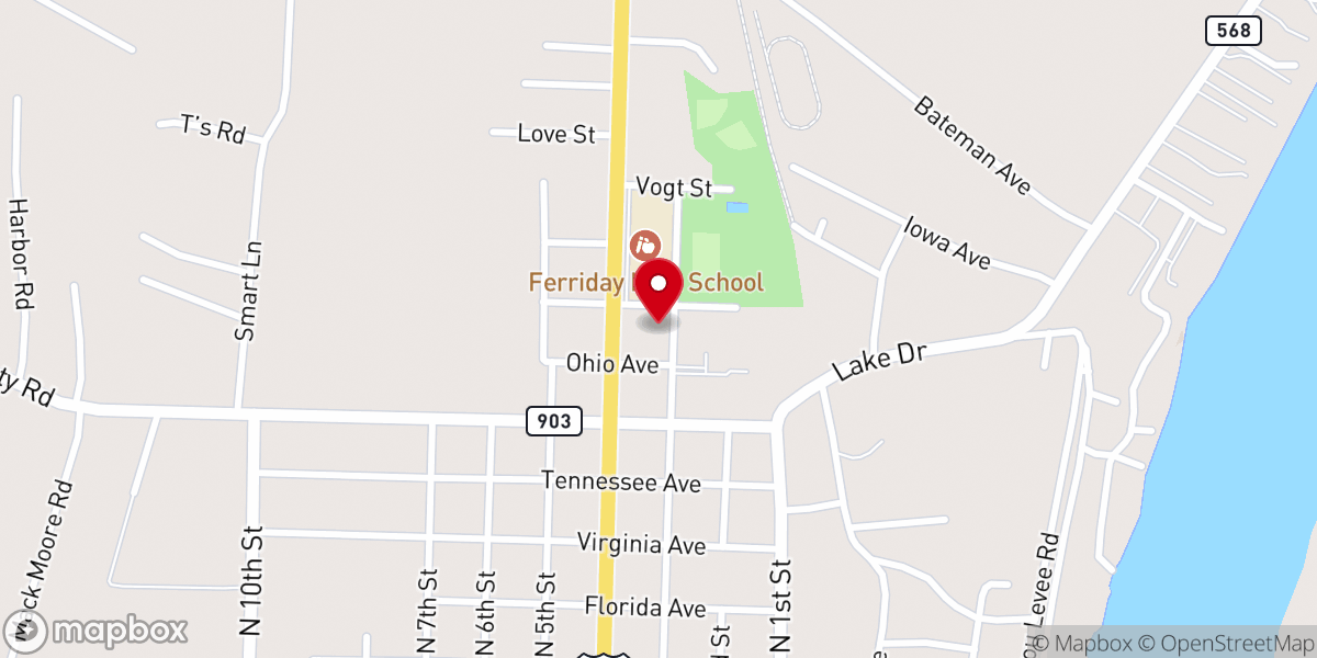 Map showing location of Doty Road Church of God