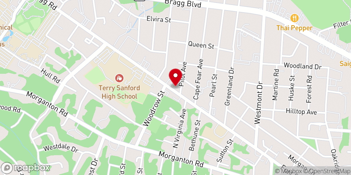 Map showing location of Hope Bible Church