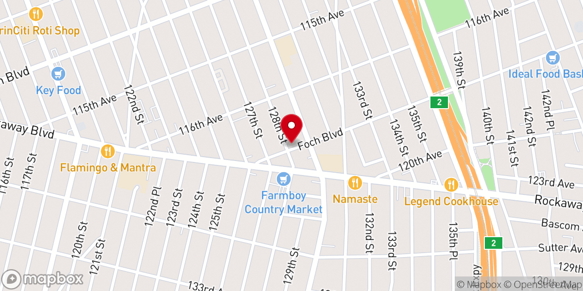 Map showing location of Ozone Park Church of the Nazarene