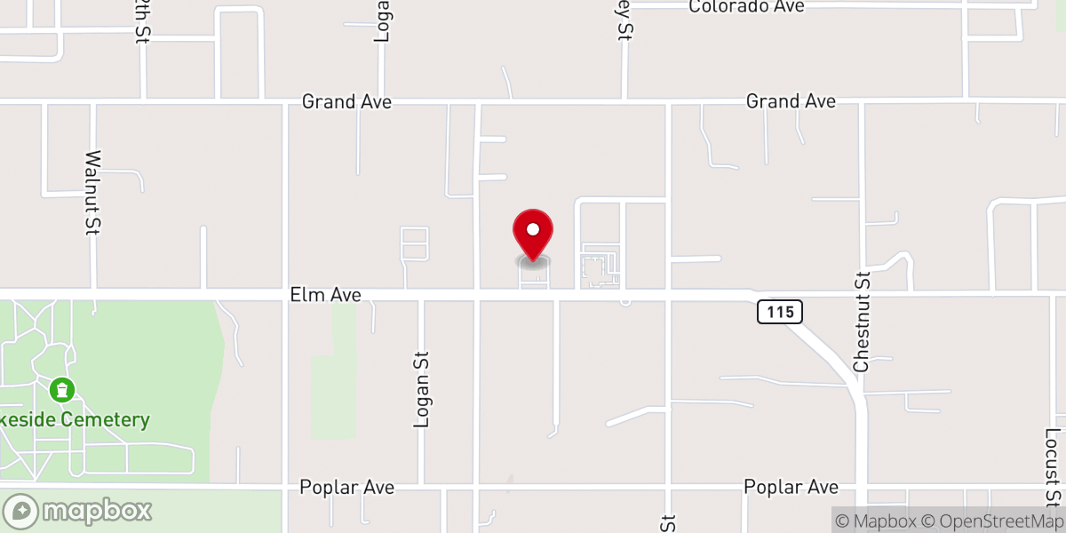 Map showing location of Calvary Christian School