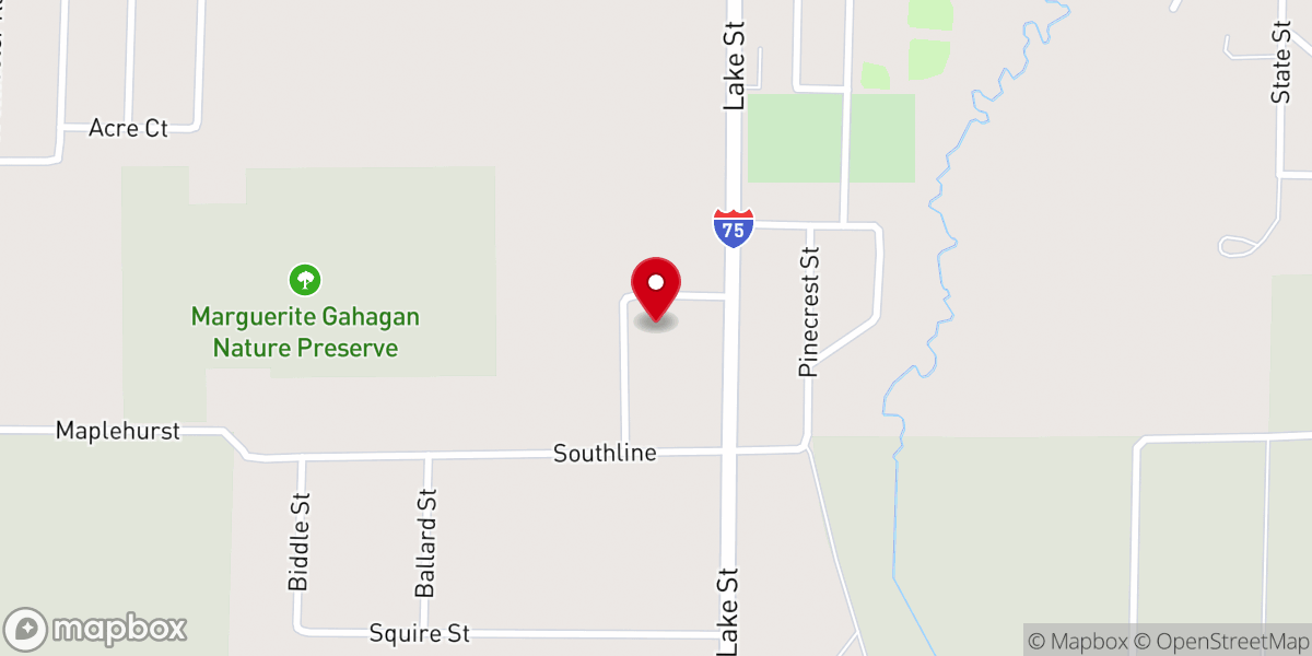 Map showing location of The Lion's Den MBTC