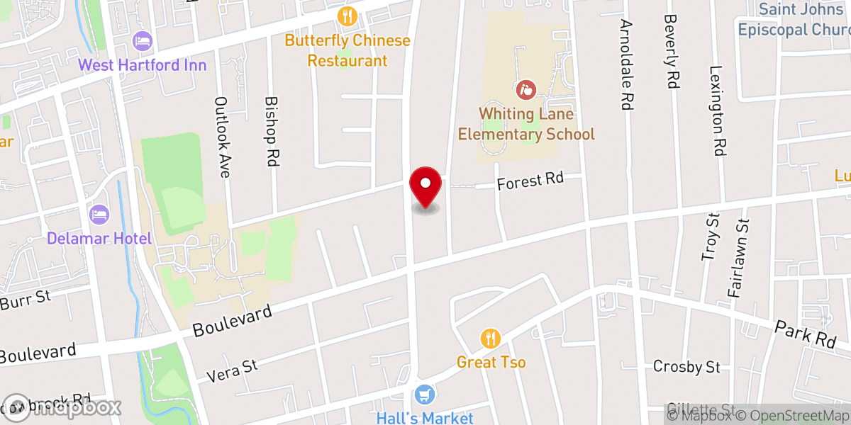 Map showing location of Hartford Meeting, Religious Society of Friends