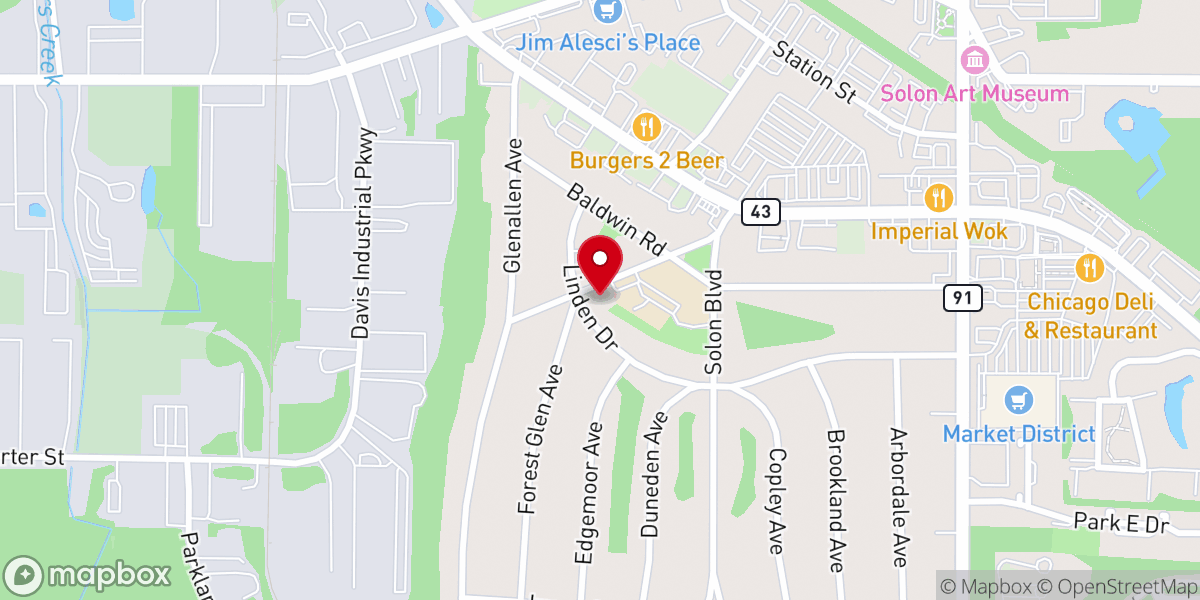 Map showing location of St. Rita Parish Office