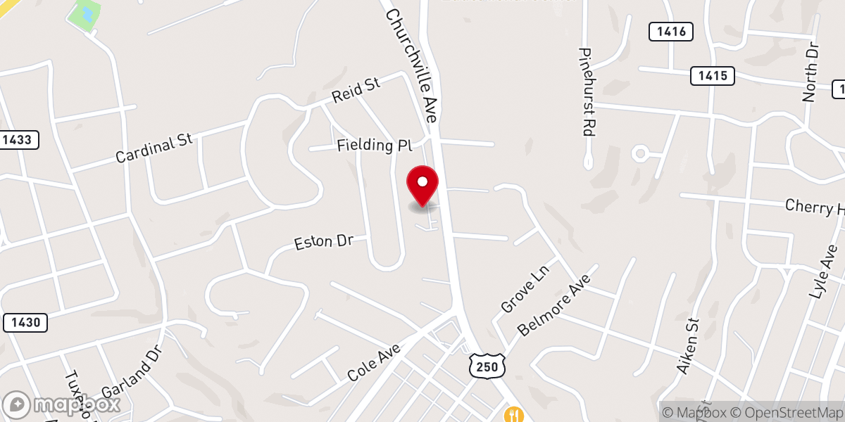Map showing location of Christ United Methodist Church