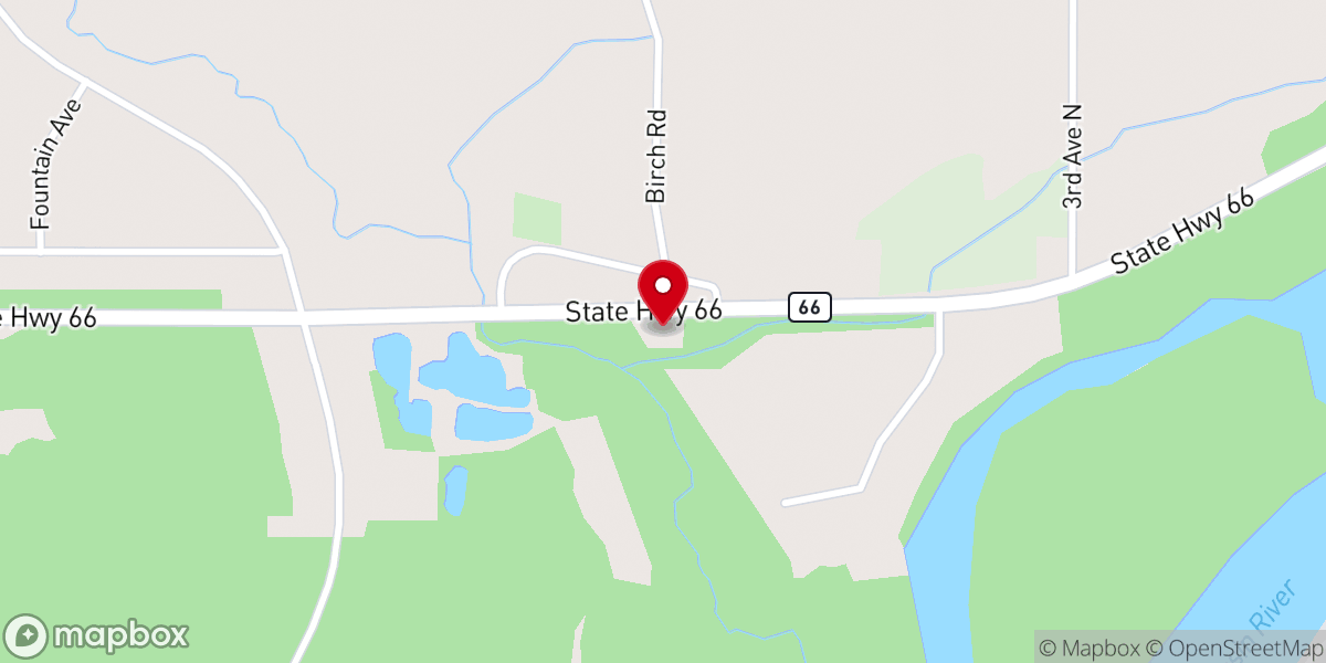 Map showing location of Church of Christ