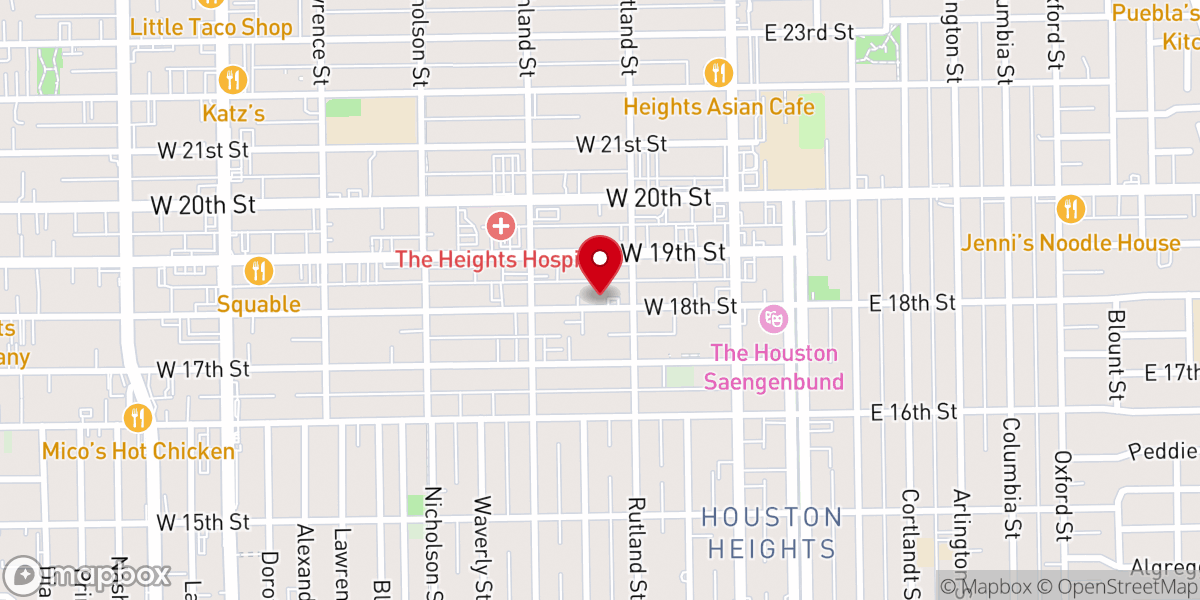 Map showing location of Village Heights Church
