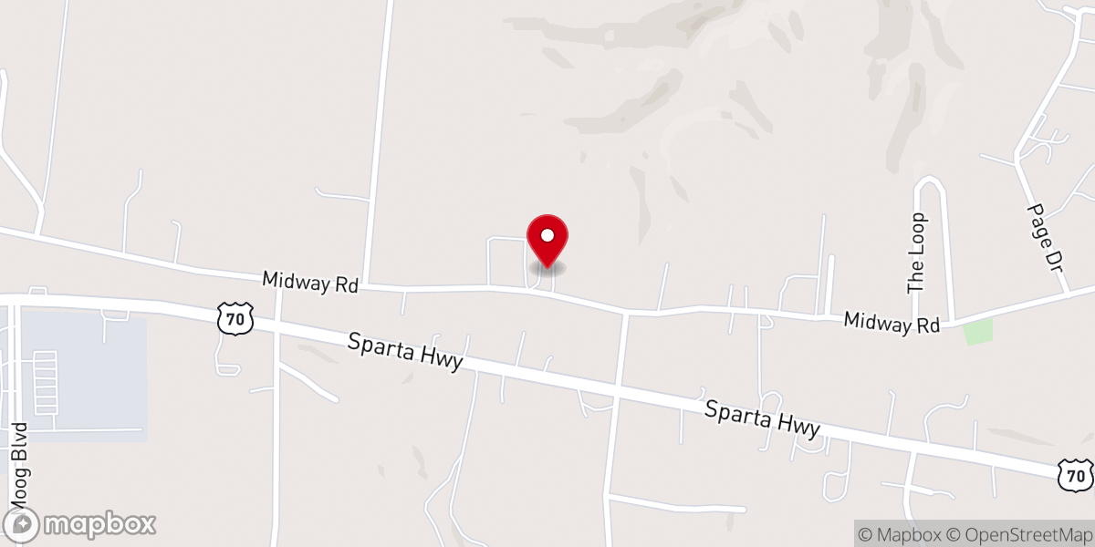 Map showing location of Smithville Seventh-day Adventist Church