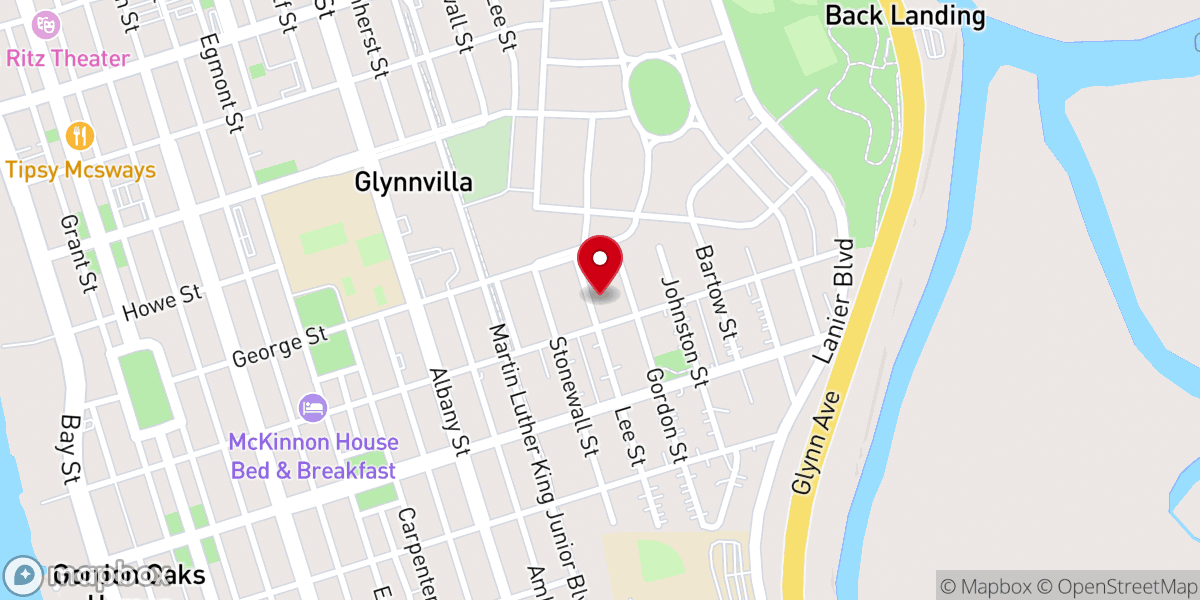 Map showing location of First Friendship Baptist Church